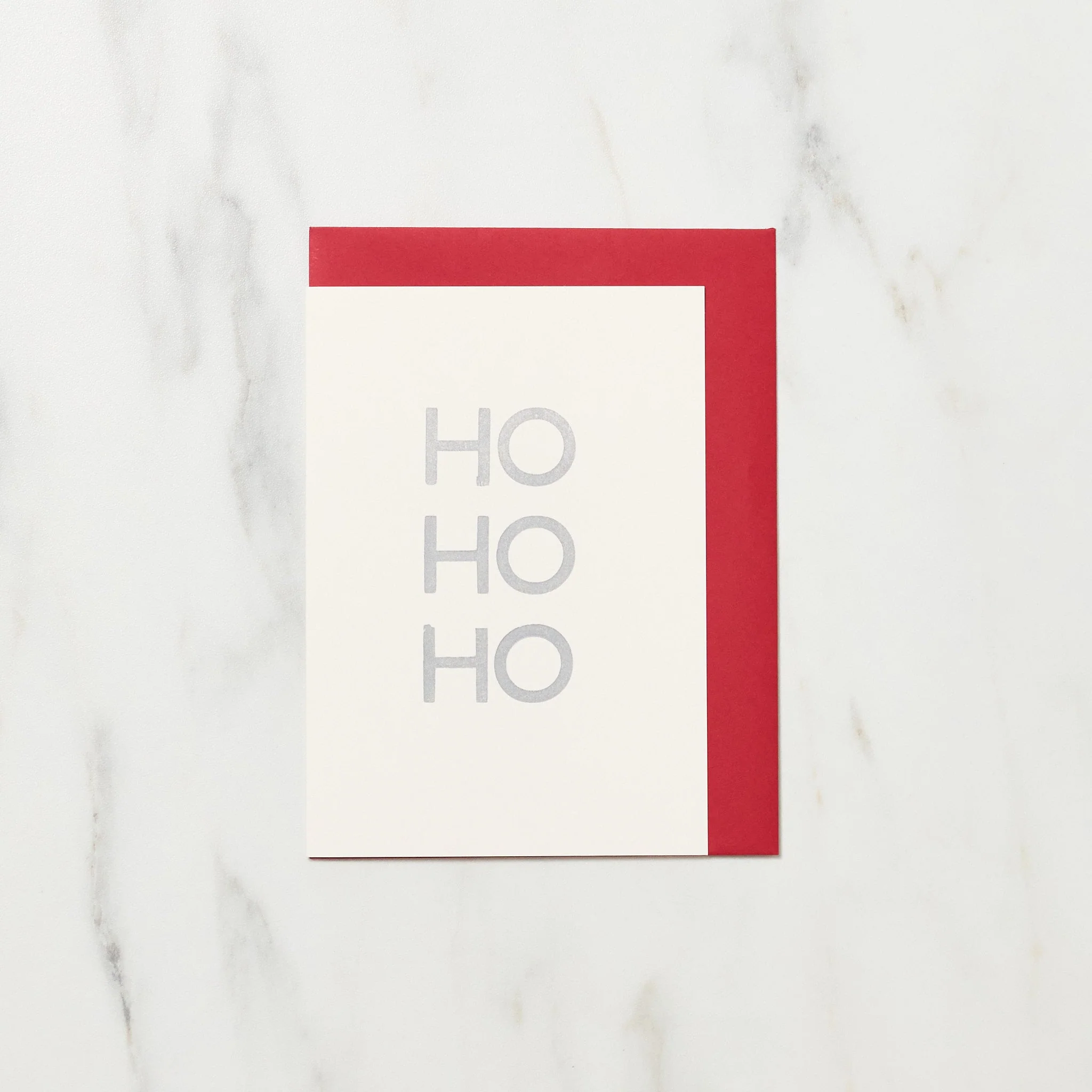 Ho Ho Ho Christmas Card / Letterpress Letters