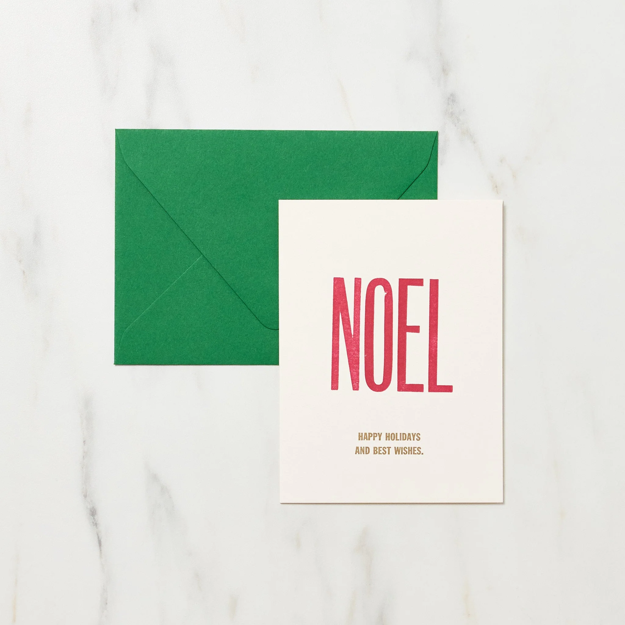Holiday Words Christmas Card / Letterpress Letters - Image 2