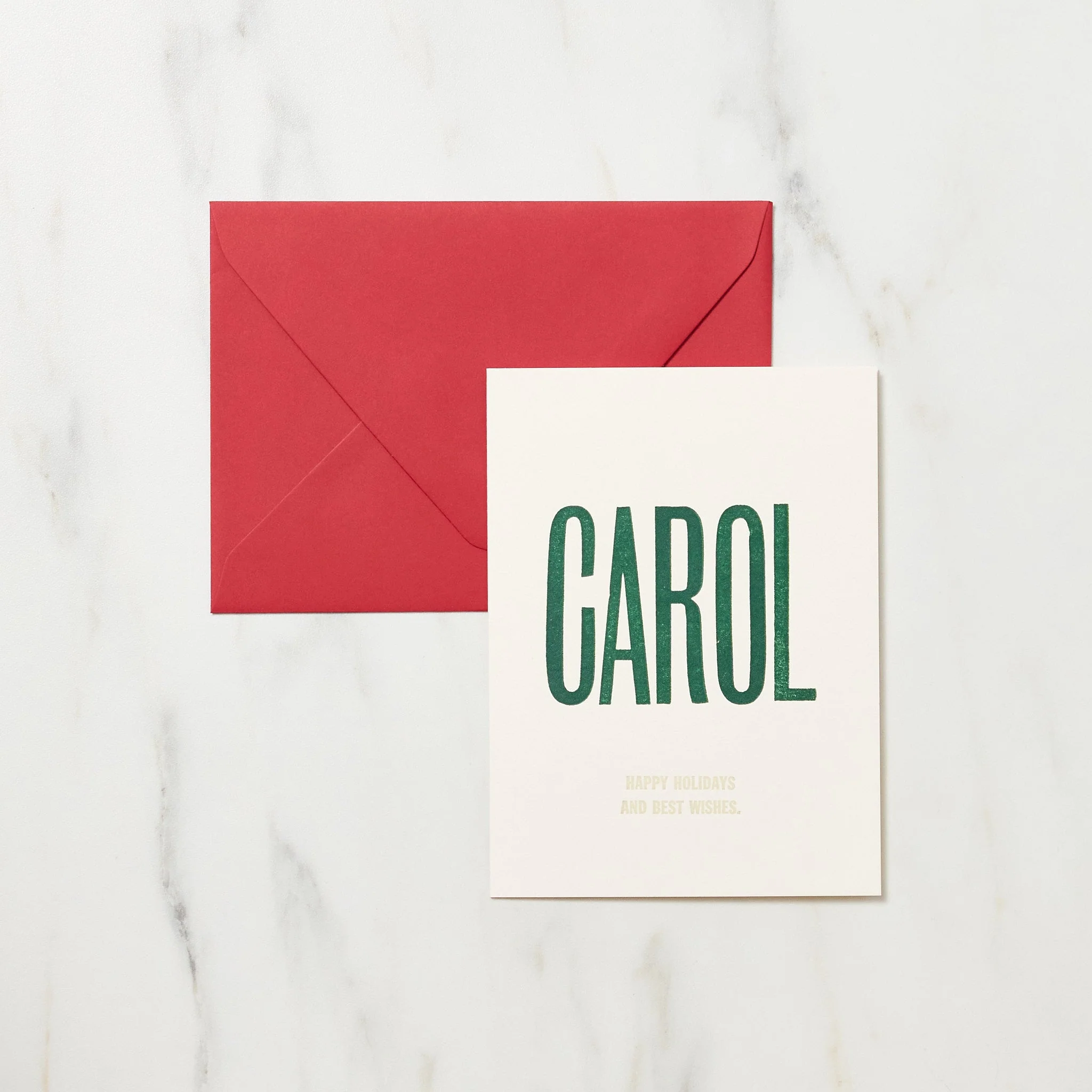 Holiday Words Christmas Card / Letterpress Letters - Image 4