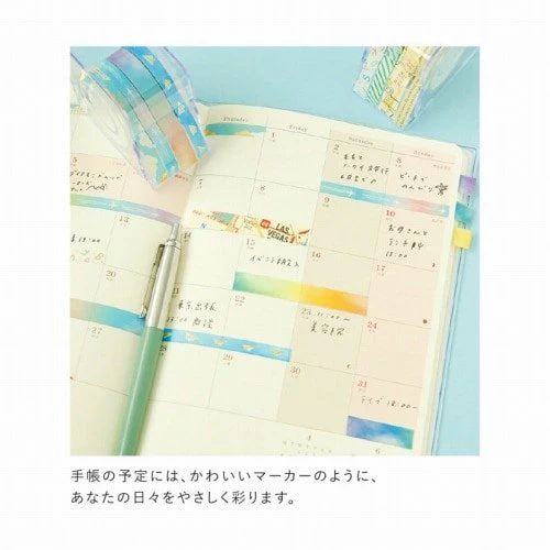 Hosomasu Narrow Masking Tape Set 5m Roll / RYU-RYU - Image 3