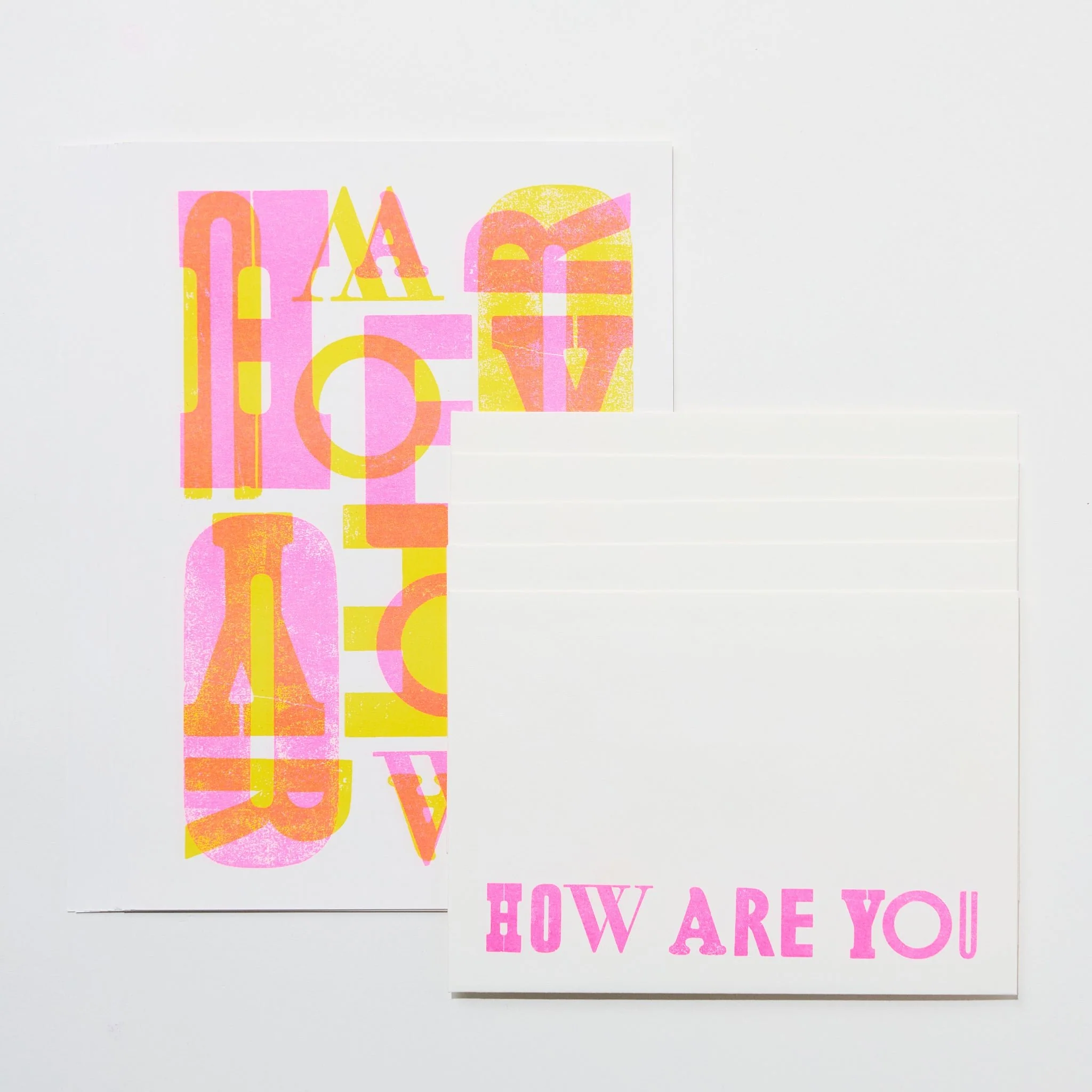 How Are You Letterset / Letterpress Letters