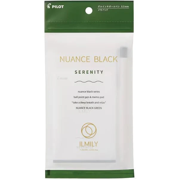 ILMILY NUANCE BLACK Gel Ink Pen & Memo Pad Set / Pilot - Image 4