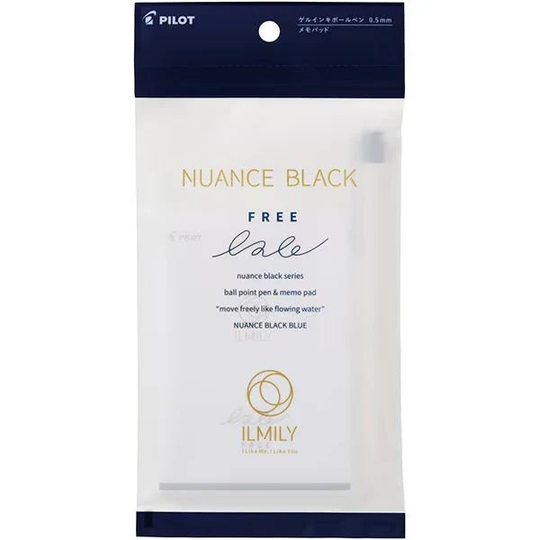 ILMILY NUANCE BLACK Gel Ink Pen & Memo Pad Set / Pilot - Image 5