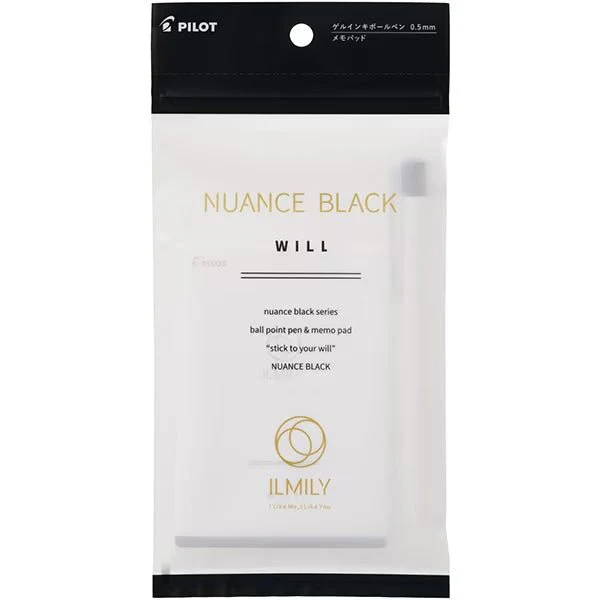 ILMILY NUANCE BLACK Gel Ink Pen & Memo Pad Set / Pilot - Image 8