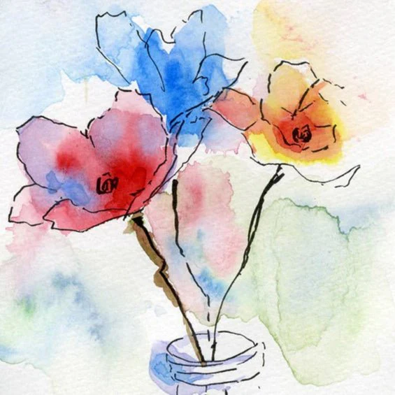 Watercolor Paint With Brush Pen 6 Color Set / Kuretake - Image 4
