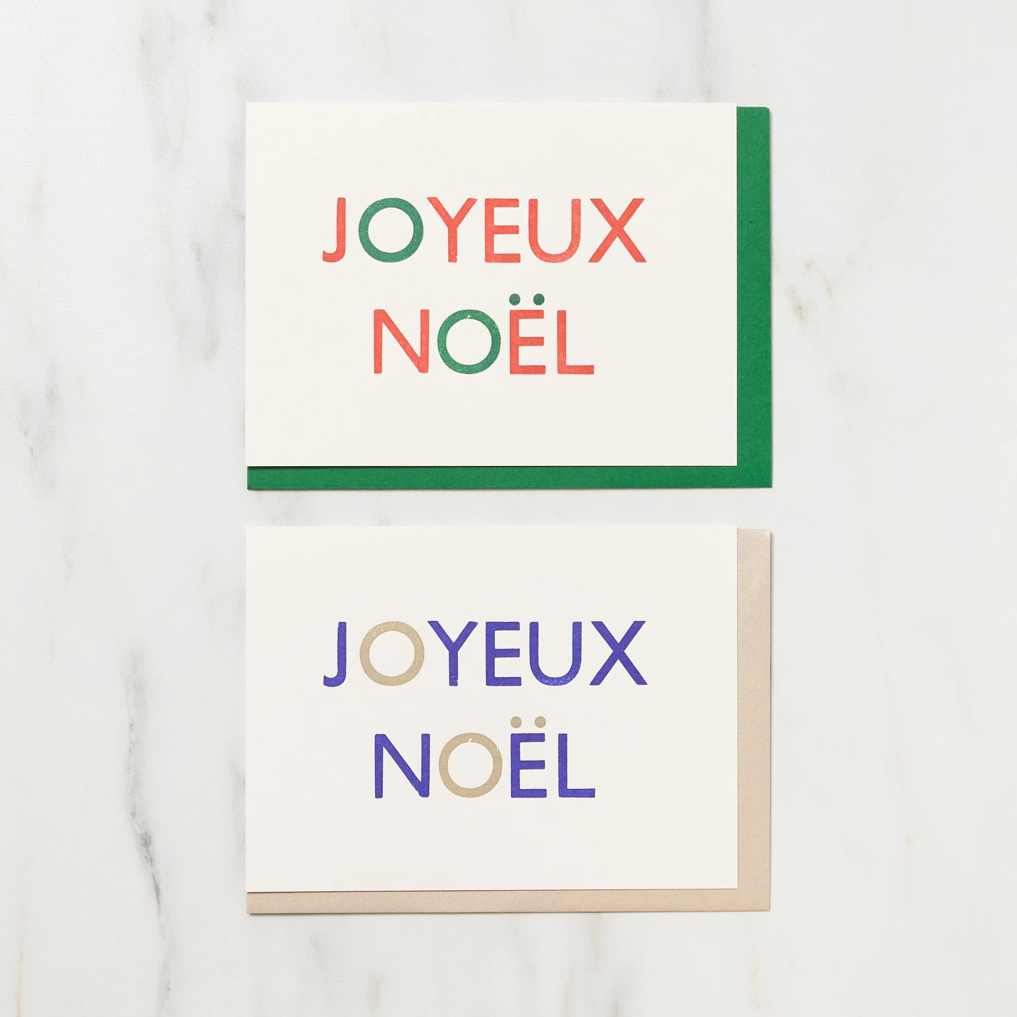 Joyeux Noël Typeface Christmas Card / Letterpress Letters