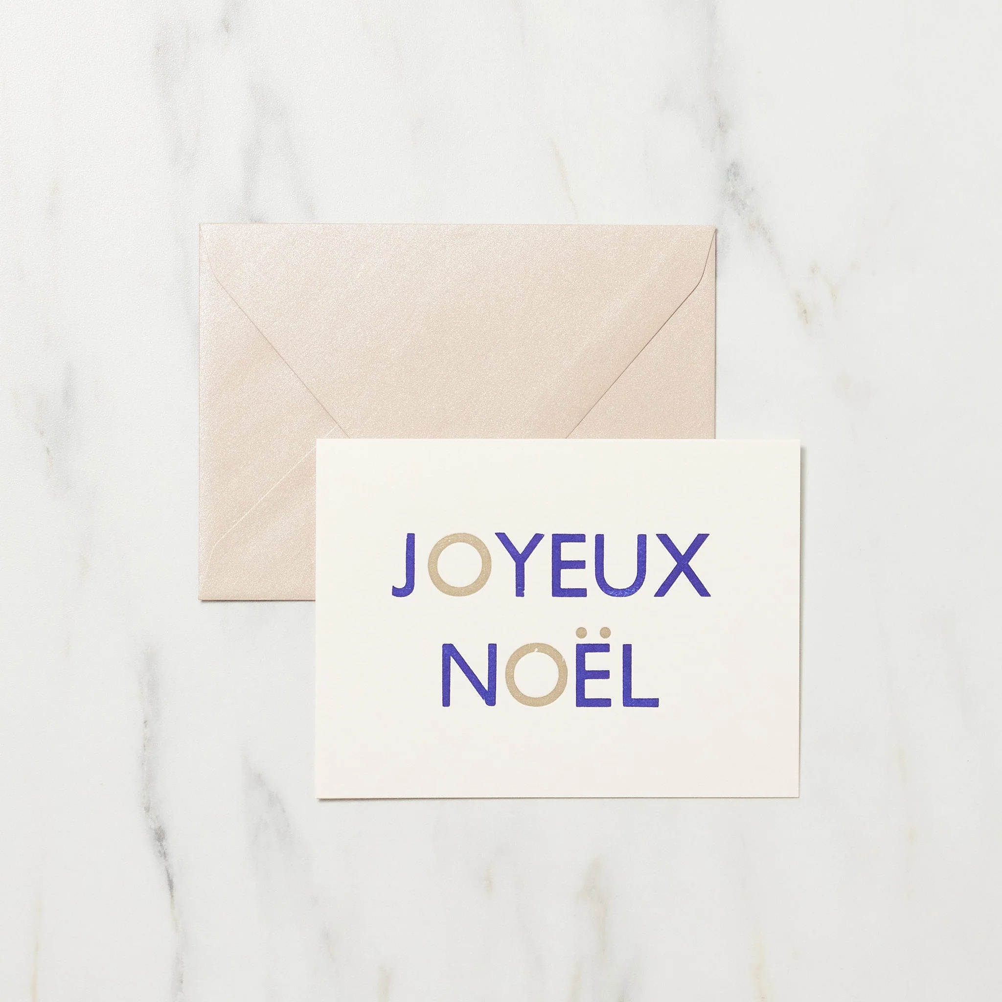Joyeux Noël Typeface Christmas Card / Letterpress Letters - Image 3