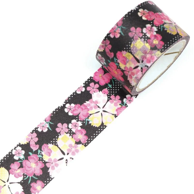 Kimono Beauty Striped Nadeshiko Foil Masking Tape / Kamiiso - Image 2