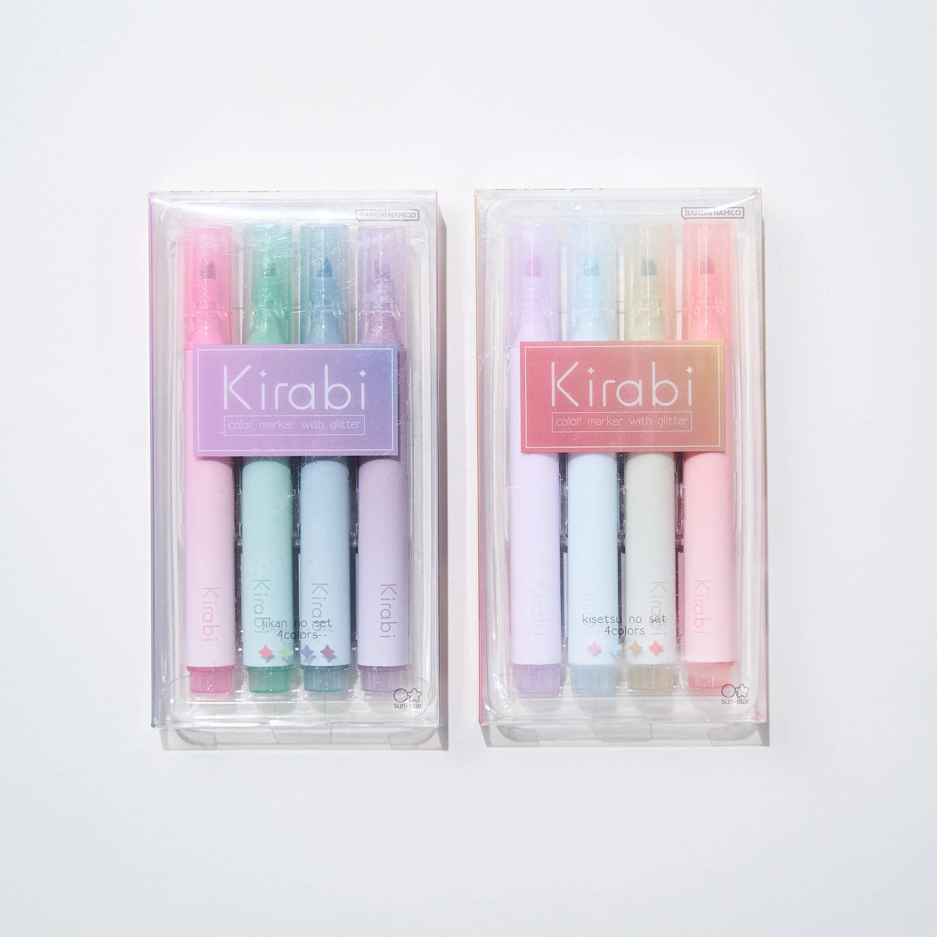 Kirabi Glitter Marker 4 Color Set / Sun-Star
