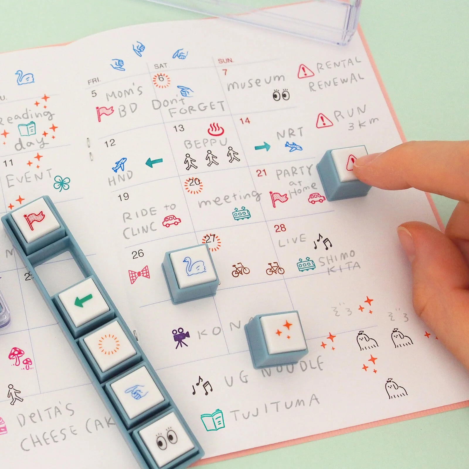 Pochitto Pick! Push-Button Stamp / KODOMO NO KAO - Image 13