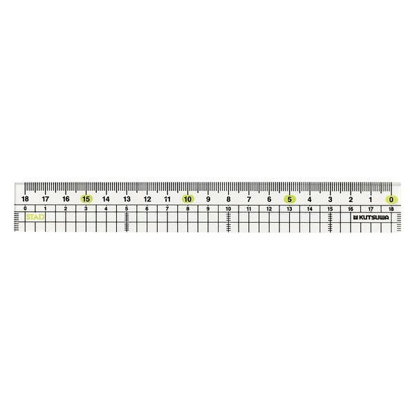 Left-Handed Ruler 18cm / Kutsuwa