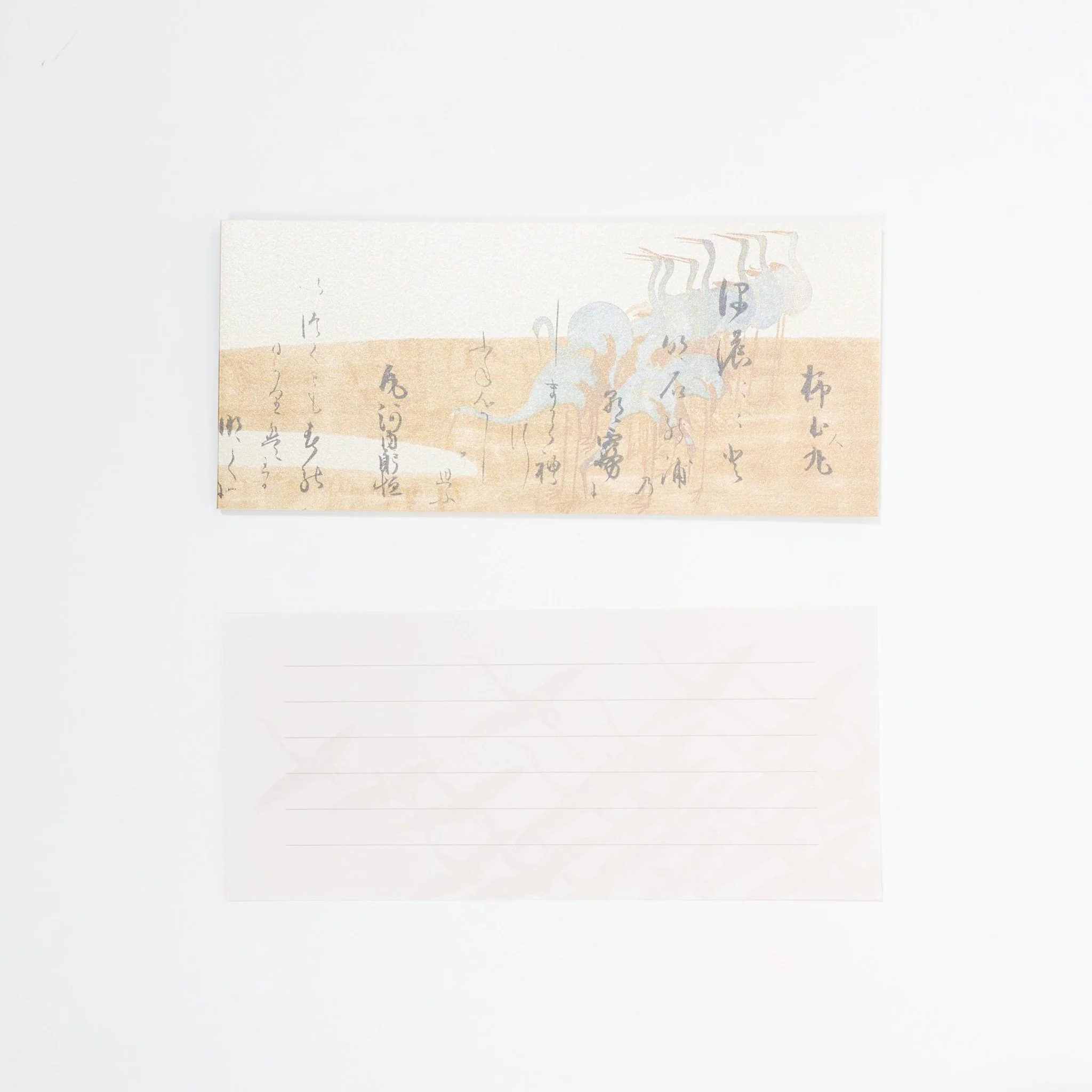 Anthology with Cranes and Thirty-Six Immortal Poets Letter Paper / Benrido