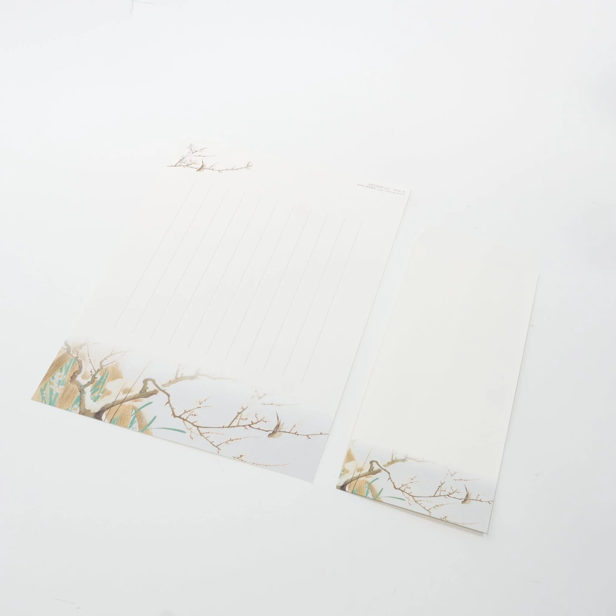 Four Seasons Flowers and Birds Scroll Letter Set / Benrido - Image 5