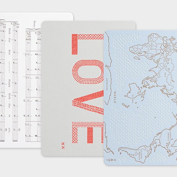 Letterpress Postcard / TOUCH & FLOW