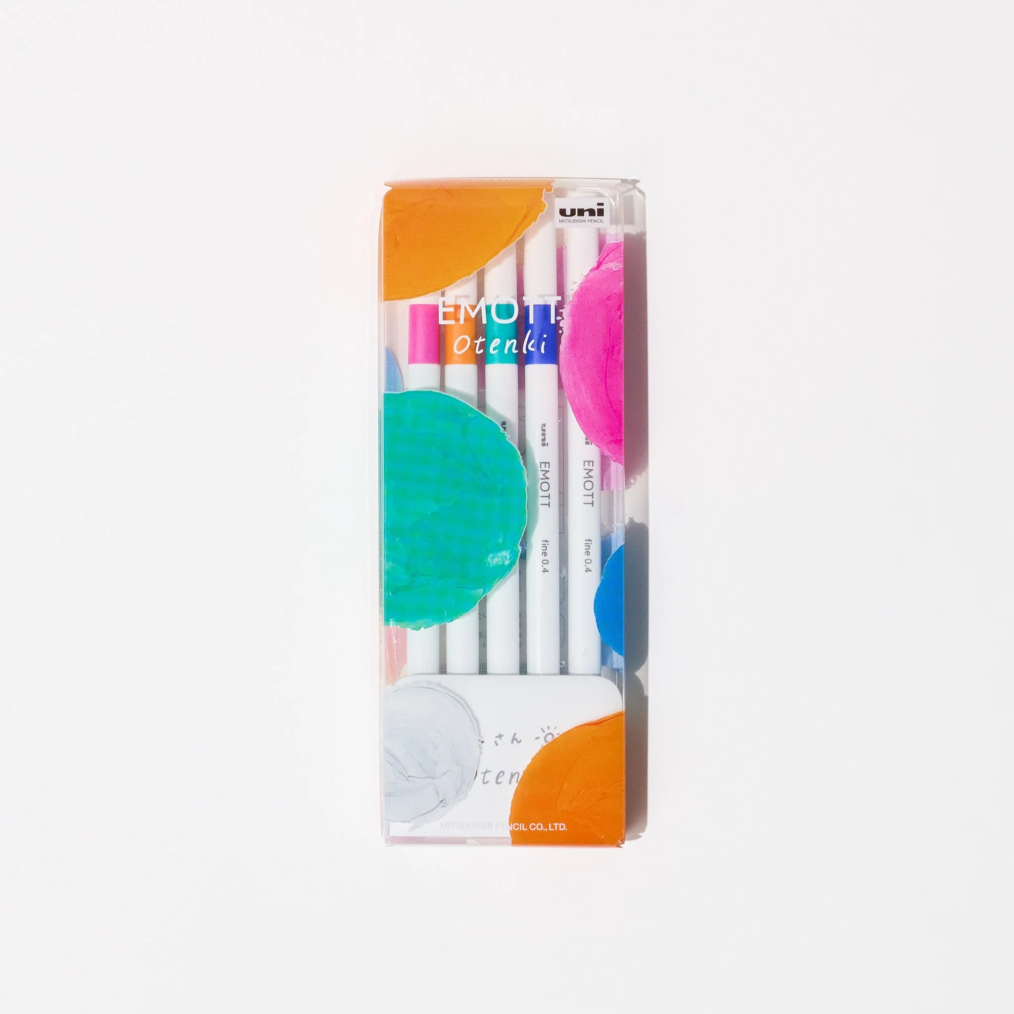 [Limited] Bungu Joshi Haku Festival Otenki EMOTT Markers 5-Color Set / uni Mitsubishi Pencil - Image 2