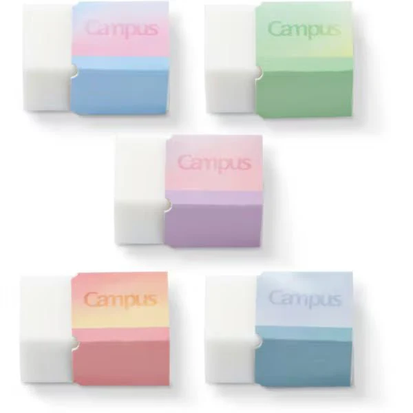 [Limited] Campus Mini Eraser Set Positive & Relaxing / KOKUYO - Image 3