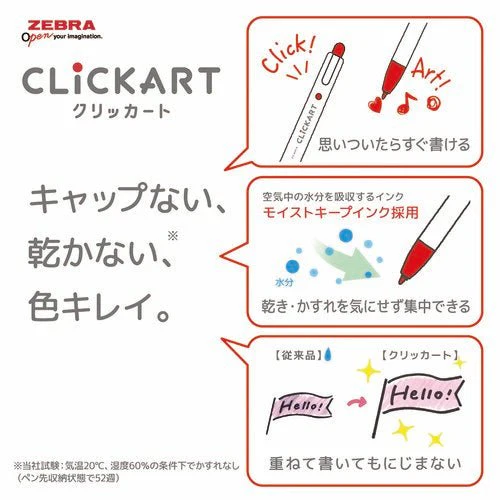 [Limited] Clickart Water-Based Markers Yurukawa Festival Series / Zebra - Image 8