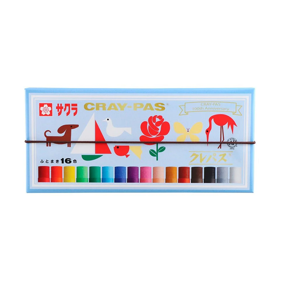 [Limited] Cray-Pas Wide 16 Colors Anniversary Oil Pastel Set / SAKURA
