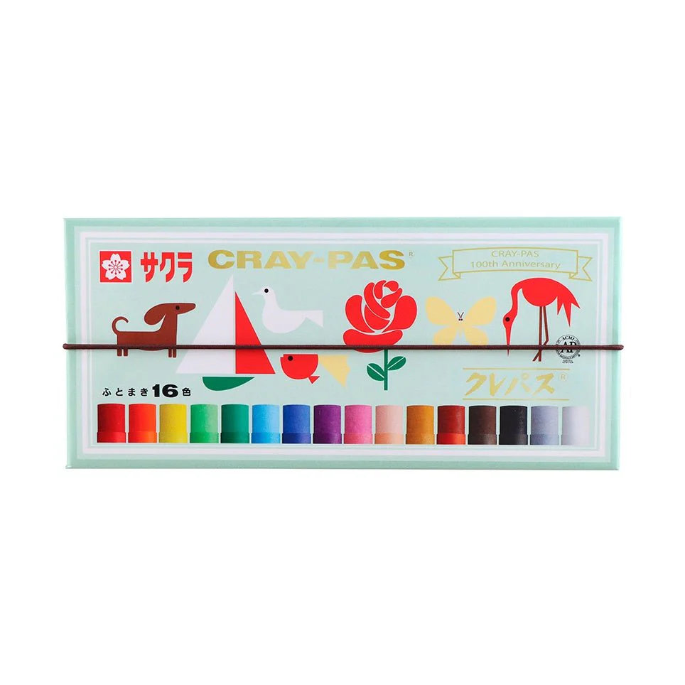 [Limited] Cray-Pas Wide 16 Colors Anniversary Oil Pastel Set / SAKURA - Image 3