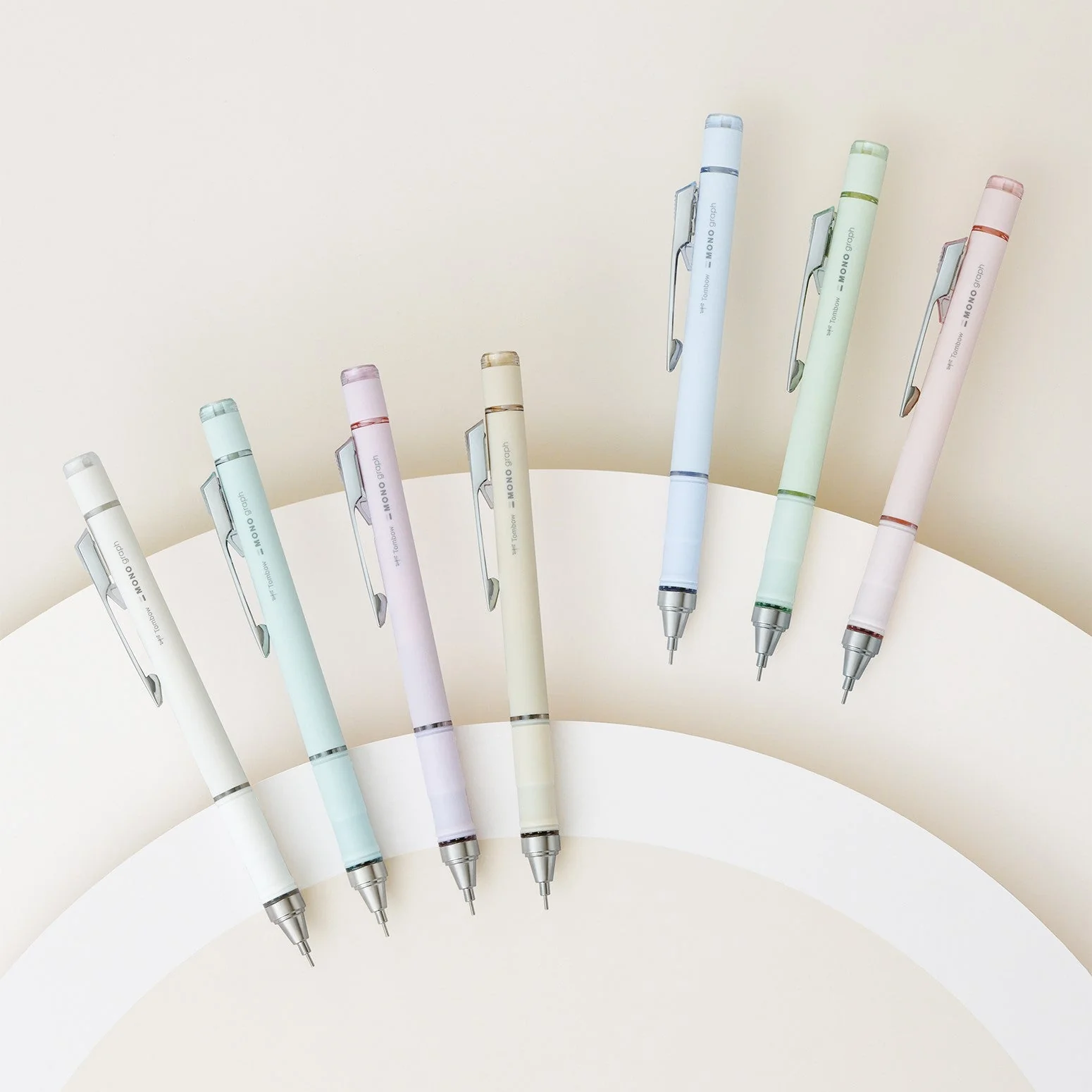 [Limited] MONO Graph Grip Mechanical Pencil Pale Tone / Tombow - Image 4