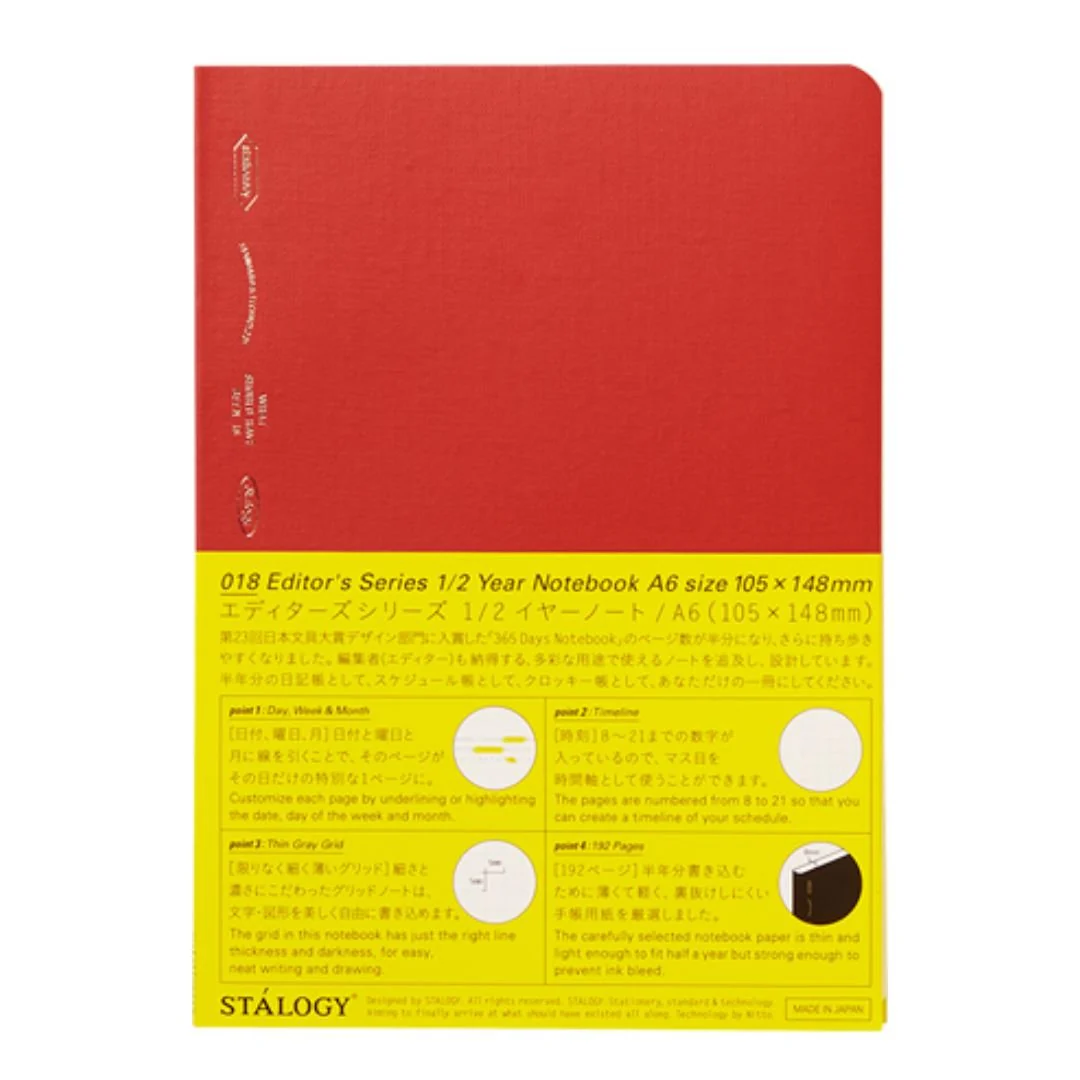 [Limited] STALOGY Editor's Series 1/2 Year Notebook / Nitto - Image 10