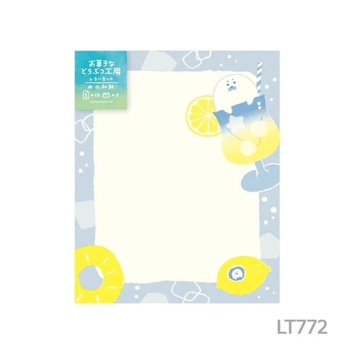 [Limited]  Sweets Animal Studio Nagomi Washi Letter Set / Furukawa Shiko - Image 4