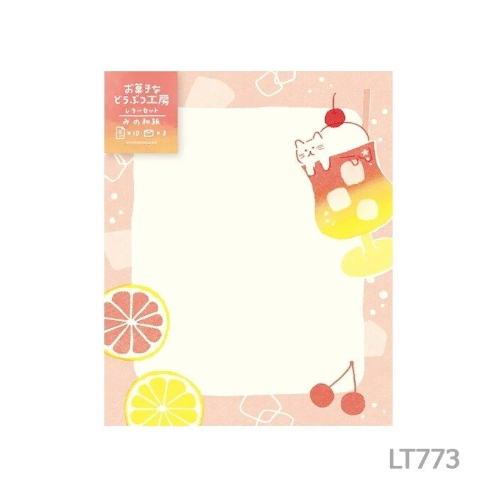 [Limited]  Sweets Animal Studio Nagomi Washi Letter Set / Furukawa Shiko - Image 5