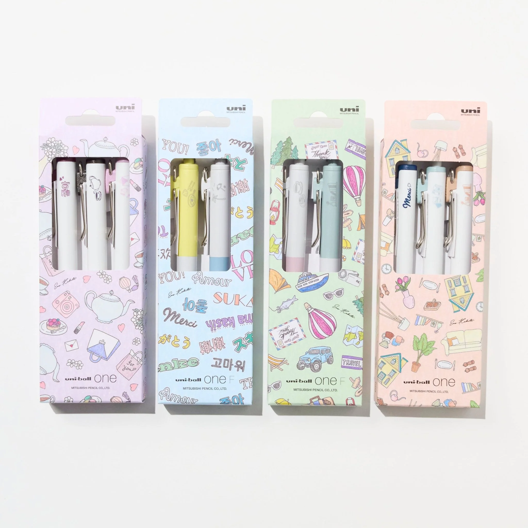 [Limited] uni-ball one & uni-ball one F Ena Kakuta Set / uni Mitsubishi Pencil