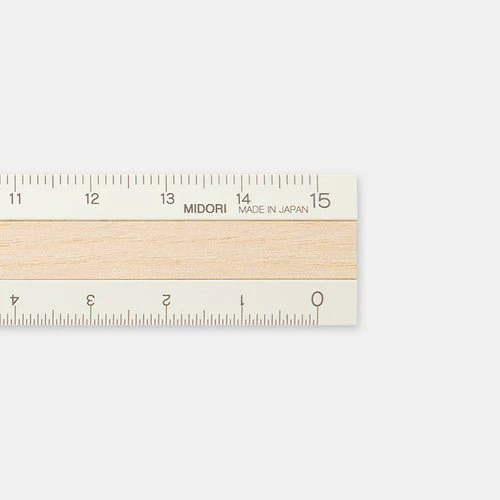 Aluminum & Wood Rulers 15cm / MIDORI - Image 4