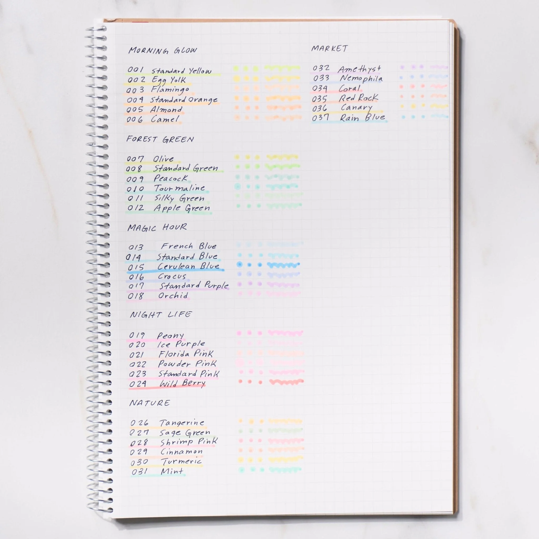 MARU liner Highlighter 36 Color Set / Epoch Chemical - Image 3
