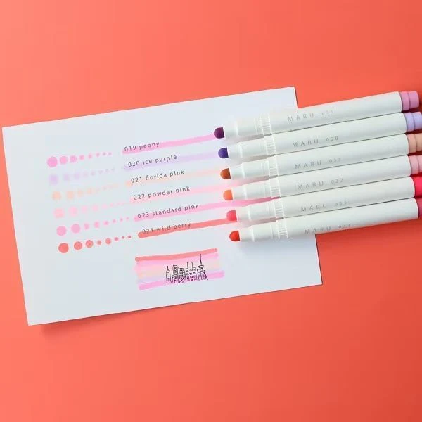 MARU liner Highlighter 6 Color Sets / Epoch Chemical - Image 8