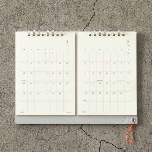 MD Twin Monthly Desk Calendar 2026 / MIDORI - Image 3