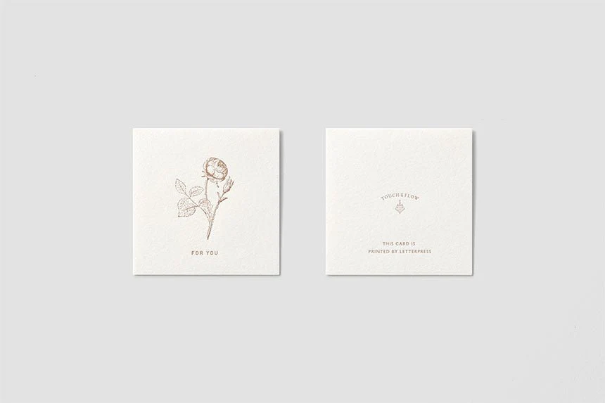 Mini Square Message Card with Envelope / TOUCH & FLOW