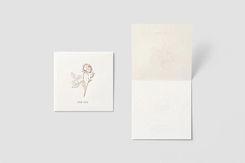 Mini Square Message Card with Envelope / TOUCH & FLOW - Image 2