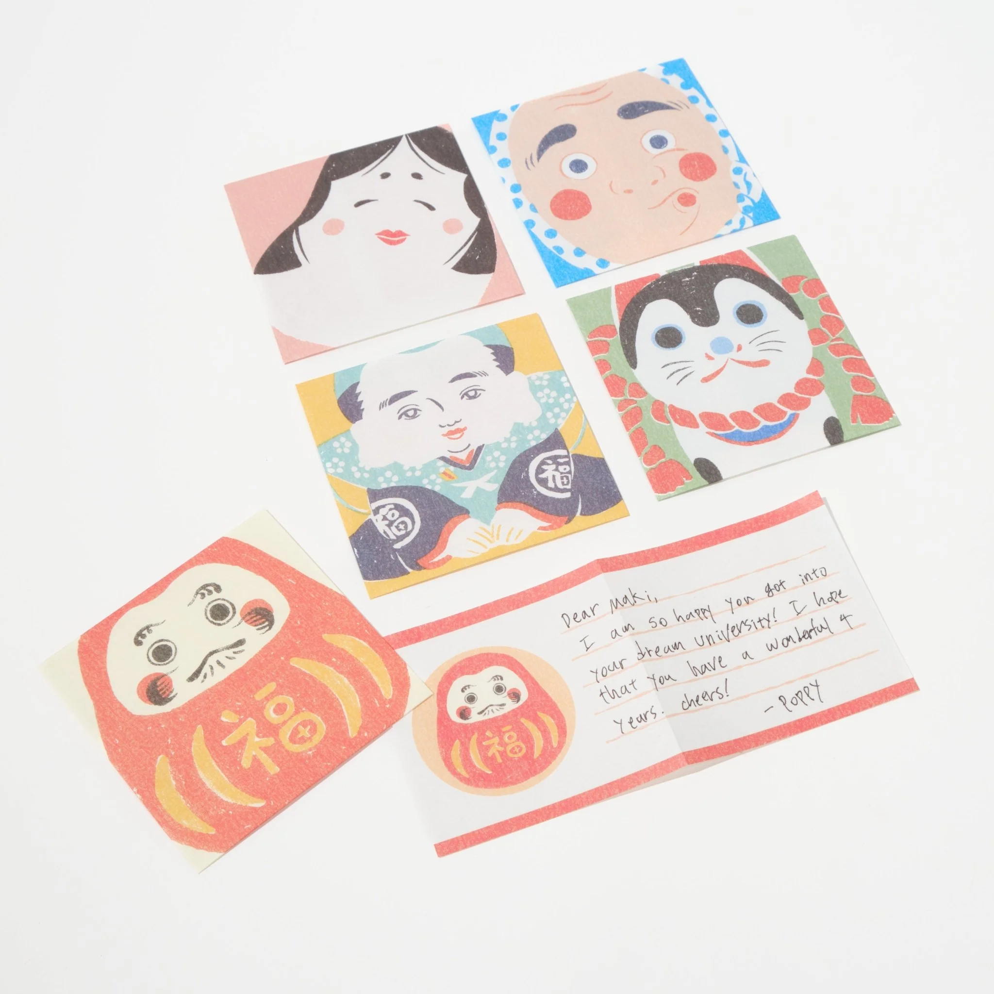 Mino Washi Mashikaku Pochibun Square Mini Letter Set / Furukawa Shiko