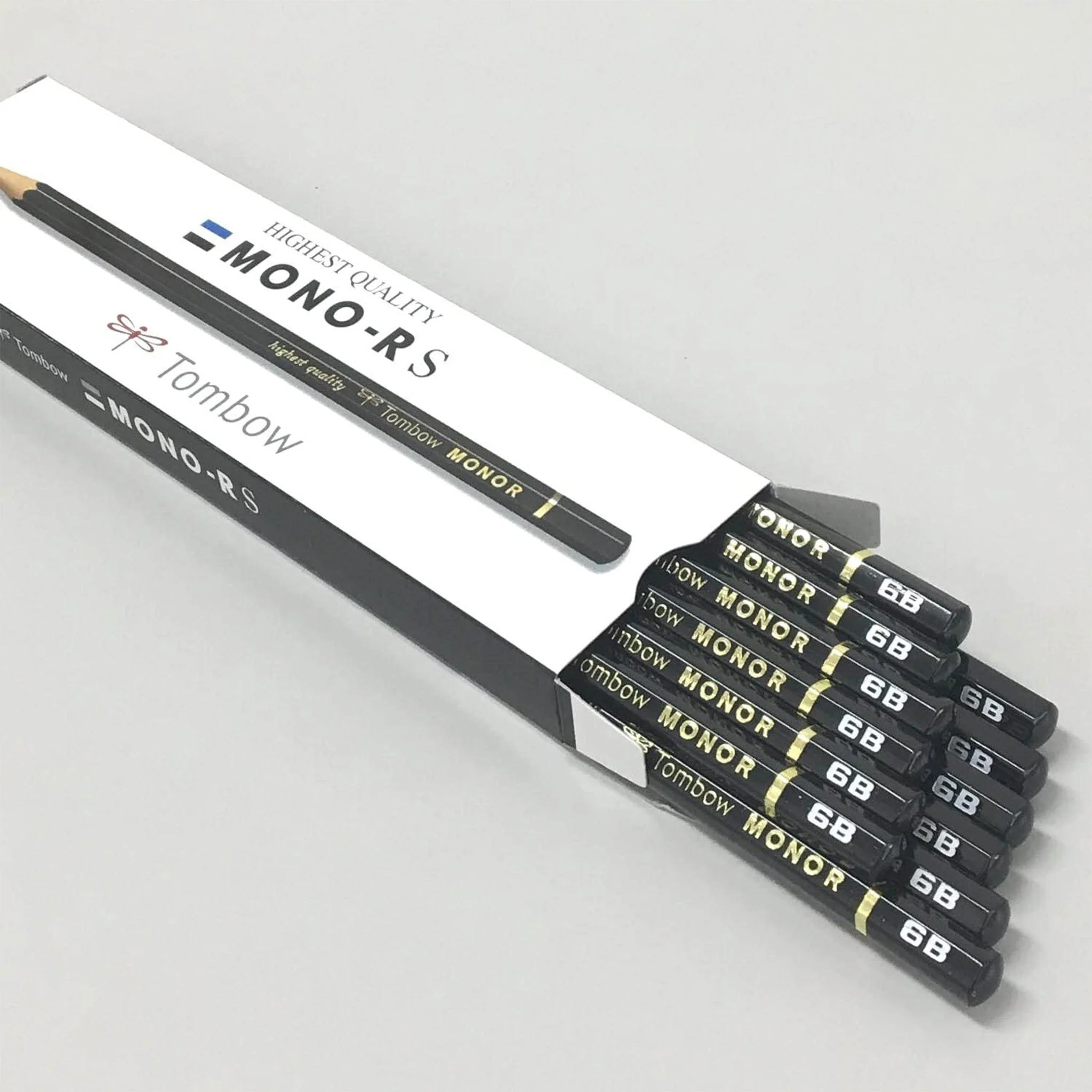 MONO-R S Wooden Pencil 1 Dozen Pack / Tombow - Image 3
