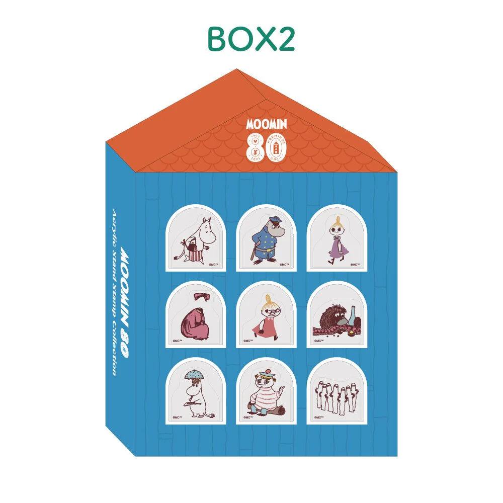 [Limited] Moomin 80th Anniversary Acrylic Stand Stamp Collection BOX / FUTABA - Image 11