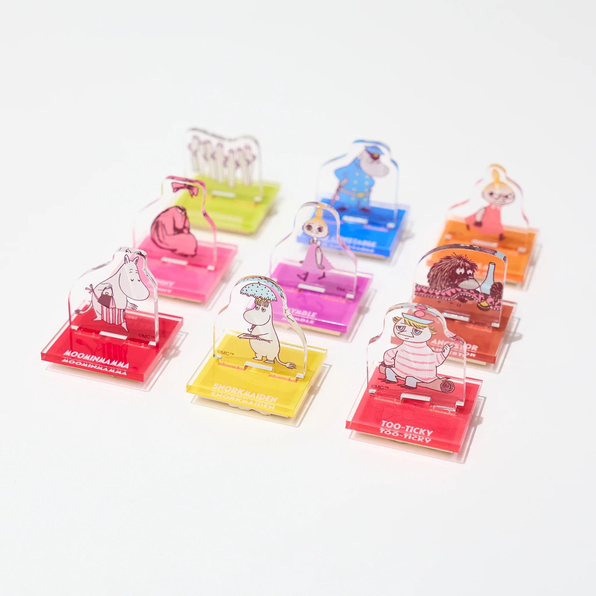 [Limited] Moomin 80th Anniversary Acrylic Stand Stamp Collection BOX / FUTABA - Image 3