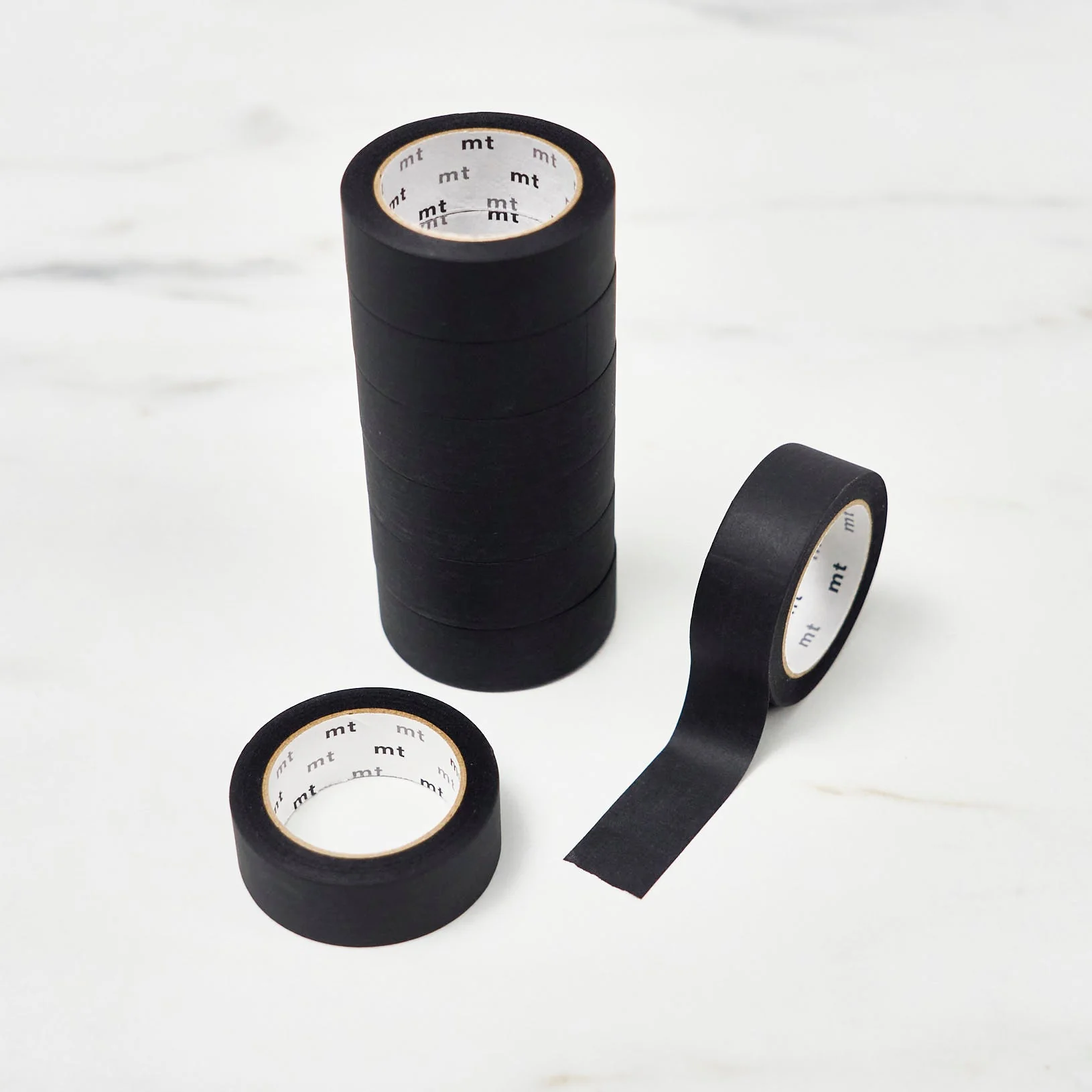 mt 1P Matte Black Masking Tape 8 Roll Set / Kamoi Kakoshi - Image 2