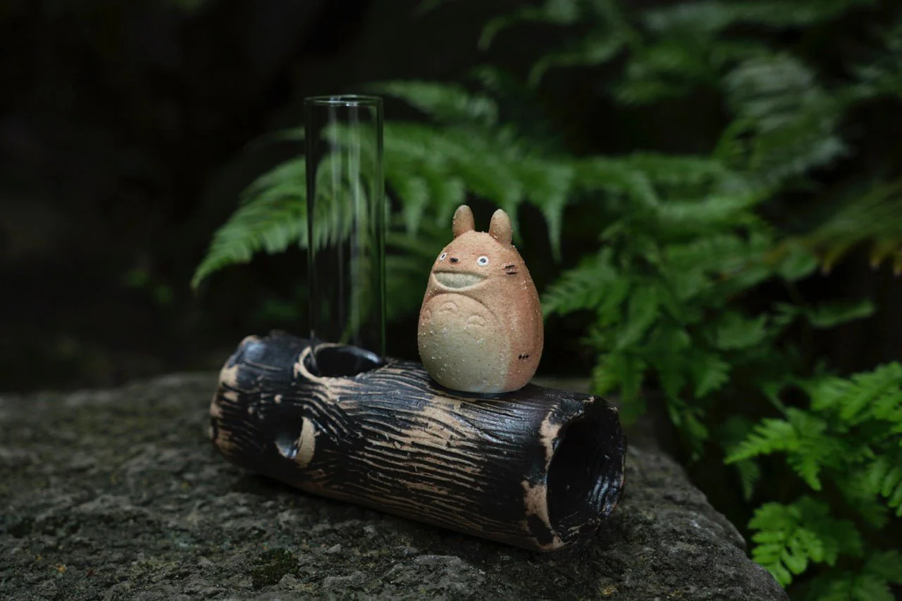 My Neighbor Totoro Shigarakiyaki Ceramic Single Flower Vase Studio Ghibli / Meizan Kiln - Image 4