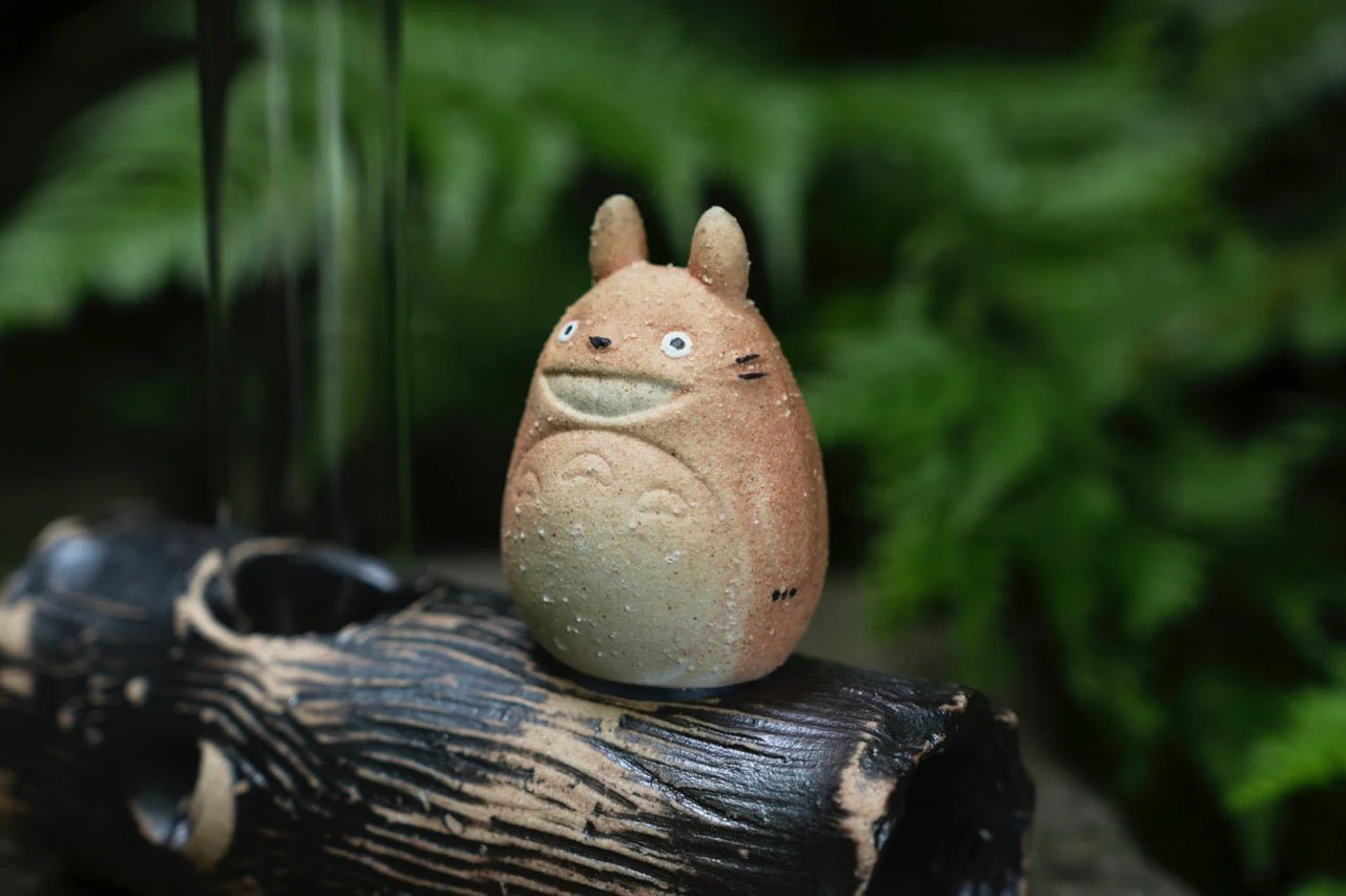 My Neighbor Totoro Shigarakiyaki Ceramic Single Flower Vase Studio Ghibli / Meizan Kiln - Image 5