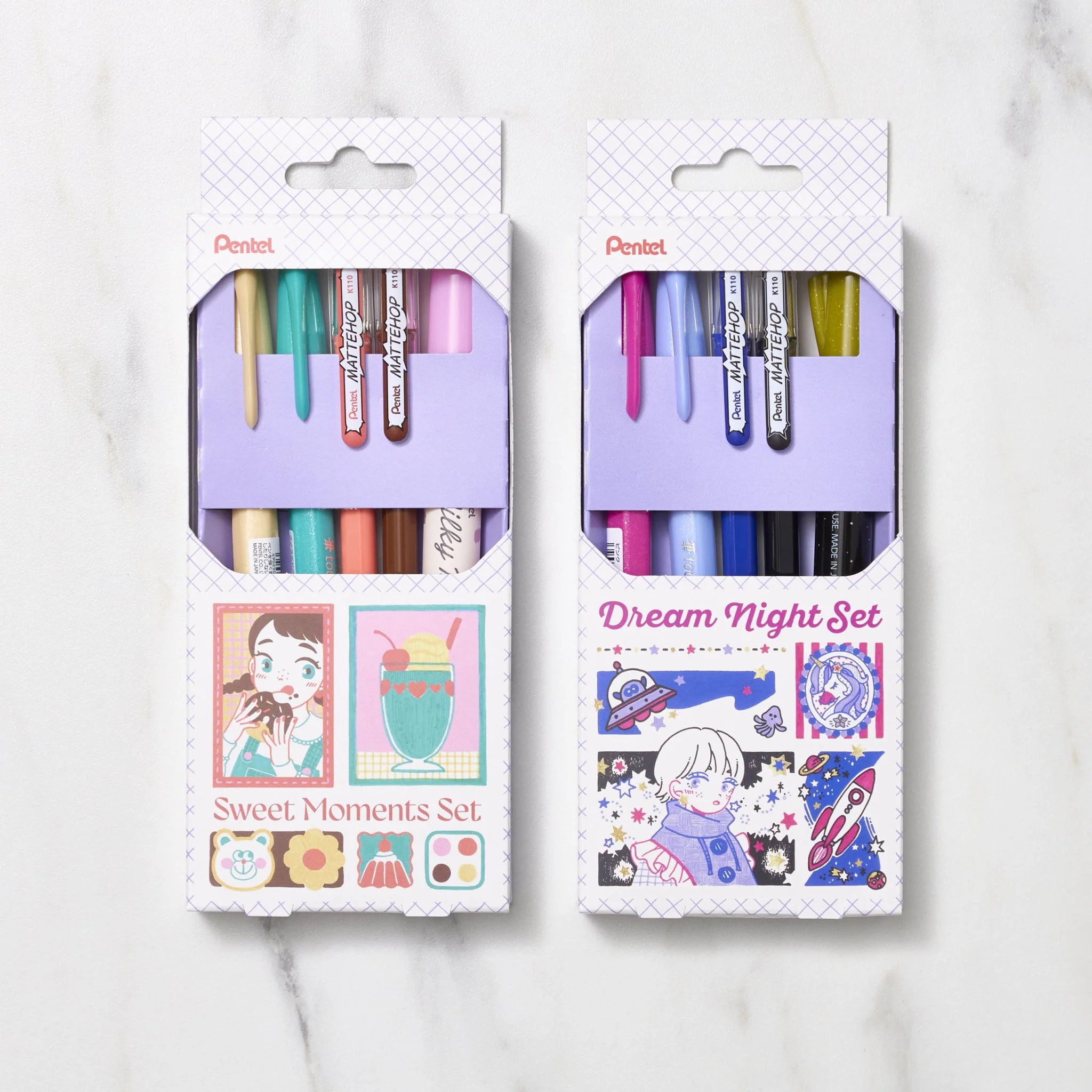 [Limited] Mattehop and Brush Pen Set / Pentel