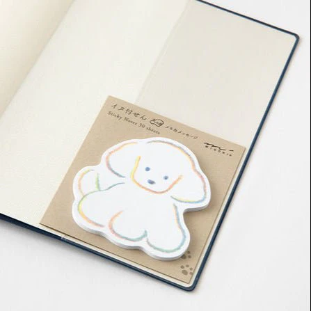 Natsumi Teraoka Dog Die-Cut Sticky Notes / MIDORI - Image 3