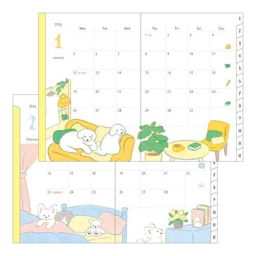 Natsumi Teraoka Puppy Pocket Diary 2026 / MIDORI - Image 25