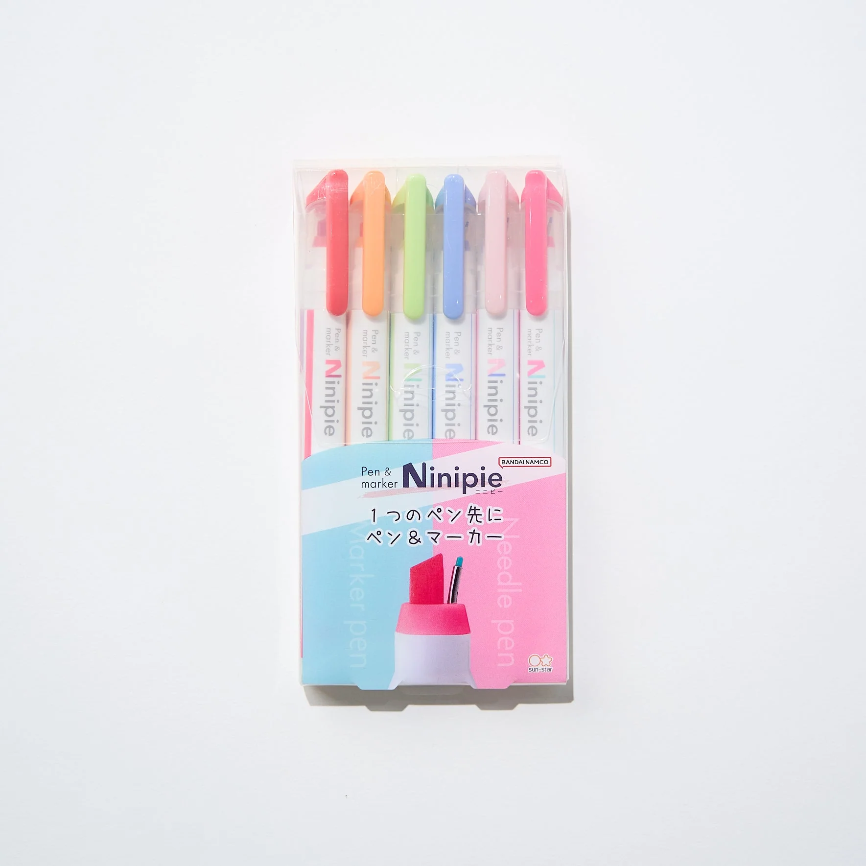 Ninipie Pen&Marker Highlighters 6 Color Set / Sun-Star - Image 3