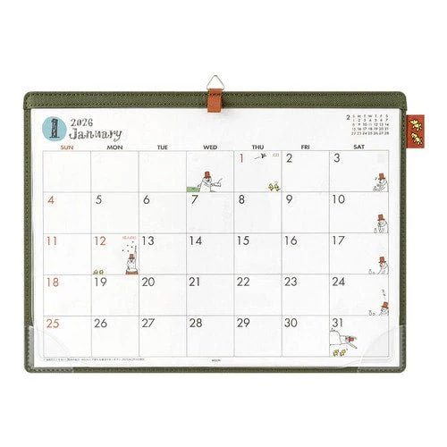 "Ojisan" A4 Desk Calendar 2026 / MIDORI