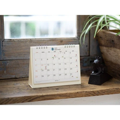 "Ojisan" Medium Ring Desk Calendar 2026 / MIDORI - Image 5