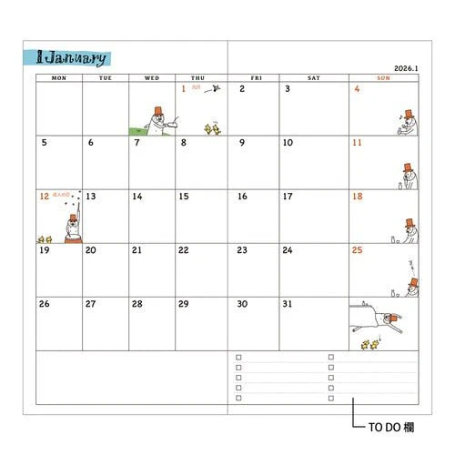"Ojisan" Pocket Diary 2026 / MIDORI - Image 11
