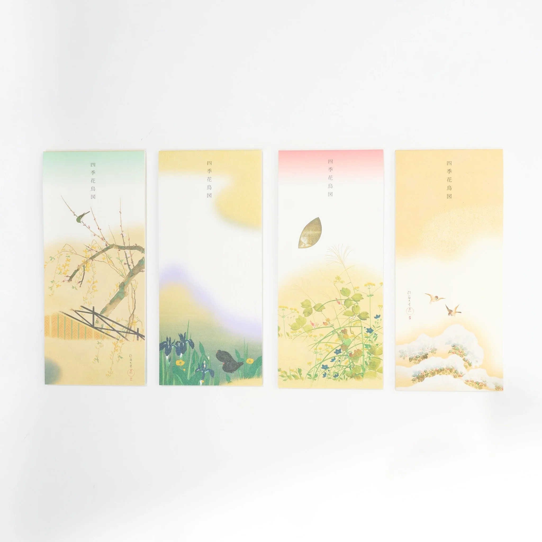 Four Seasons Flowers and Birds Scroll Letter Paper / Benrido