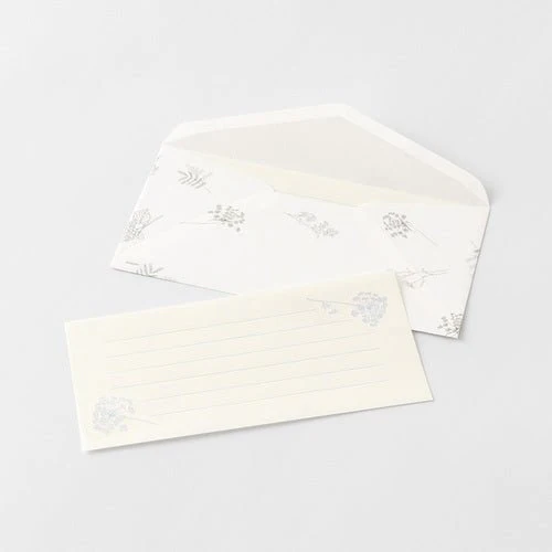 One-Stroke Note with Envelope Flower Letter Set / MIDORI - Image 10